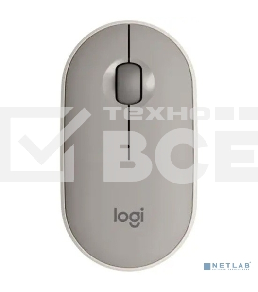 Мышь беспроводная Logitech Pebble M350 серый, 1000 dpi, радиоканал, Bluetooth, USB, кнопки - 3