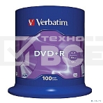 Диск DVD+R Verbatim 4.7Gb 16x Cake Box (100шт) (43551), фото2