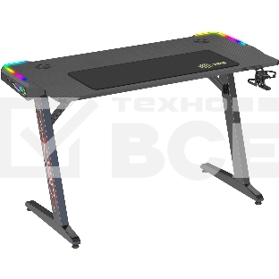 Стол игровой Cactus CS-GTZ-BK-RGB столешница ДСП, черный каркас черный
