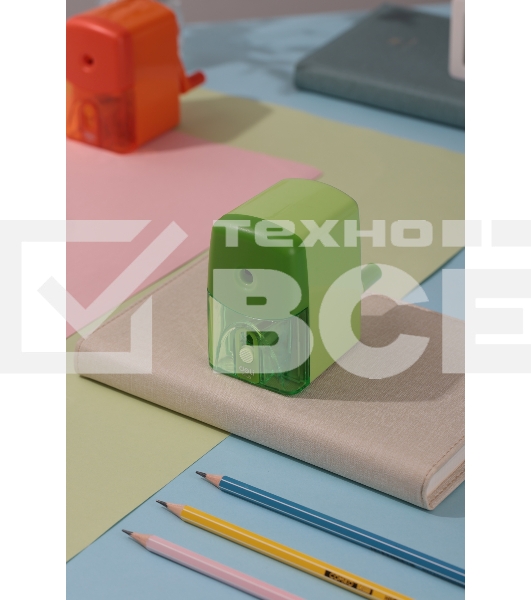 Точилка для карандашей механическая Deli E0635 1 отверстие пластик коробка