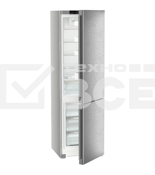 Холодильники Liebherr Pure CNsdc 5703-22 001 серебристый SmartSteel двухкамерный 266/94л морозилка снизу