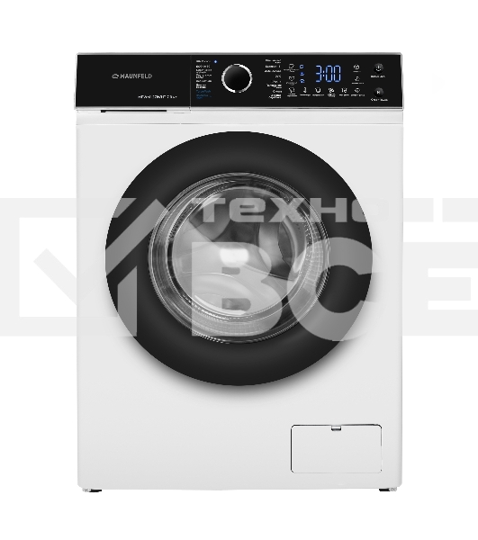 Стиральная машина c инвертором и паром Maunfeld MFWM127IWHT белый, загрузка фронтальная 7 кг, 1200 об/мин, класс: A+++