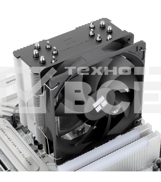 Кулер для процессора Thermalright Burst Assassin 120 SE черный/серебристый (4-pin PWM, 148mm, Al/Cu, 6x6mm, 1x120mm, 66.17CFM, 25.6dBA, 1550RPM, S: 1851/1700/1200/115X, AM5/AM4)