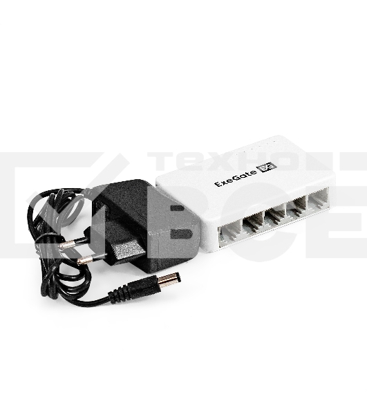 Коммутатор неуправляемый ExeGate EDGS-1005С (5-портовый гигабитный UTP 10/100/1000 Base-T, с функцией энергосбережения (EEE), настольный)