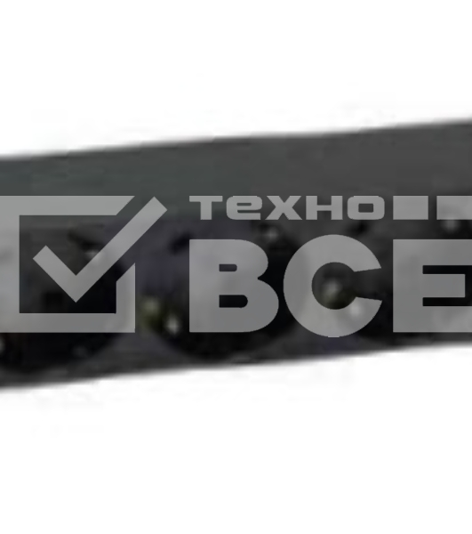 Блок ITK PDU 7 розеток DIN49440 (нем. станд.) с LED выключателем и защитой от перенапряжения, 1U, без шнура, вх. IEC320 C14, алюминевый профиль, черный