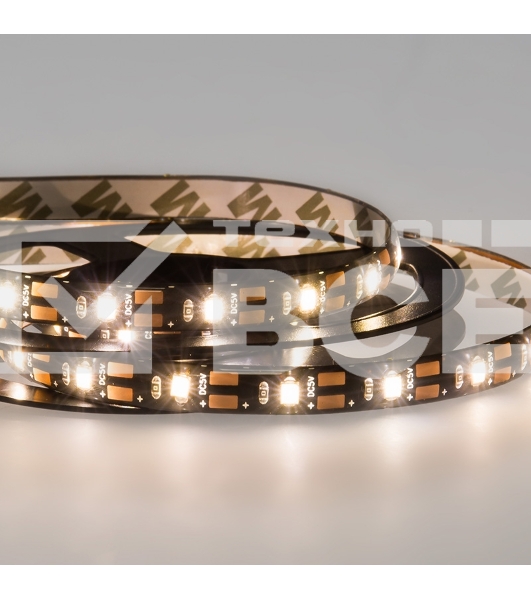 Лента LED с USB коннектором 5 В, 8 мм, IP65, SMD 2835, 60 LED/m, цвет свечения теплый белый (3000 K)