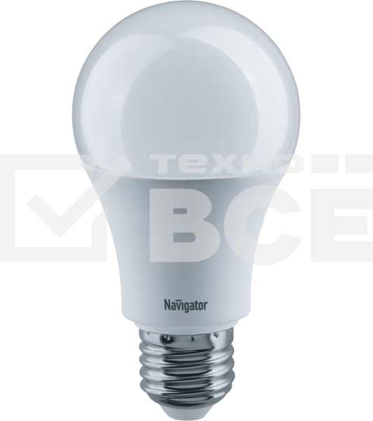 Лампа светодиодная Navigator 71 297 NLL-A60-12-230-4K-E27 (Standard) 12Вт грушевидная 4000К белый E27 1000лм 176-264В