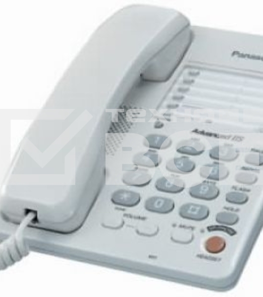 Телефон проводной Panasonic KX-TS2363RUW белый однокноп.набор 20 ном., спикерфон, автодозвон