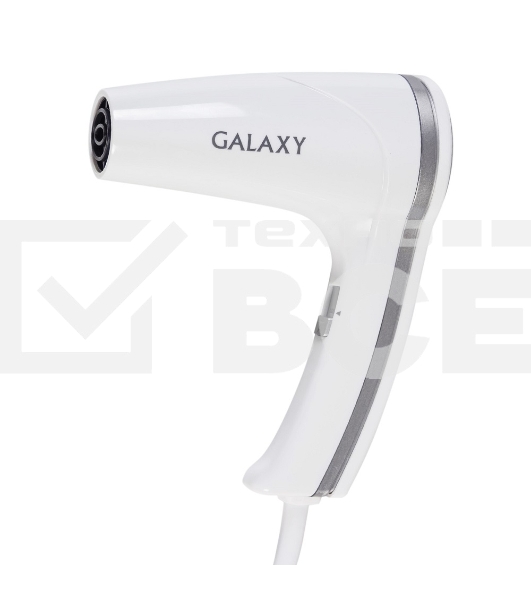 Фен для волос с настенным креплением Galaxy Line GL 4350, белый, 1400 Вт, 2 скорости потока воздуха, функция «холодный воздух», защитная сетка, настенное крепление