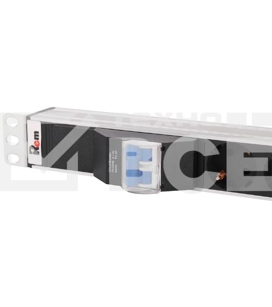 Верт блок розет Rem-16 с авт 16А 10 Shuko 10IEC60320 C19 16A алюм 33-38U 3м
