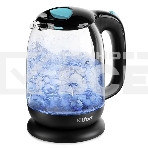 Чайник электрический Kitfort КТ-625-1 1.7л. 2200Вт черный/голубой (корпус: стекло), фото14