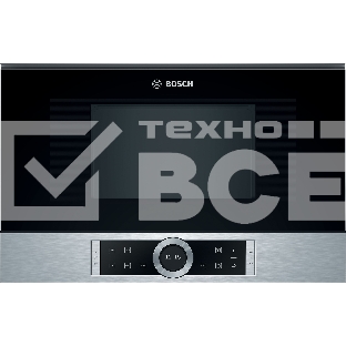 Микроволновая печь встраиваемая Bosch BFR634GS1 нержавеющая сталь, 21 л, 900 Вт, сенсор/поворотный механизм