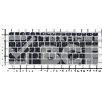 Клавиатура для ноутбука HP EliteBook Folio 9470M черная с серебристой рамкой без указателя, фото4