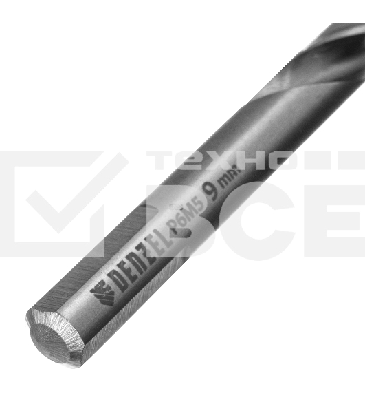 Сверло спиральное по металлу 9 x 125мм, Р6М5, Golden Tip Denzel