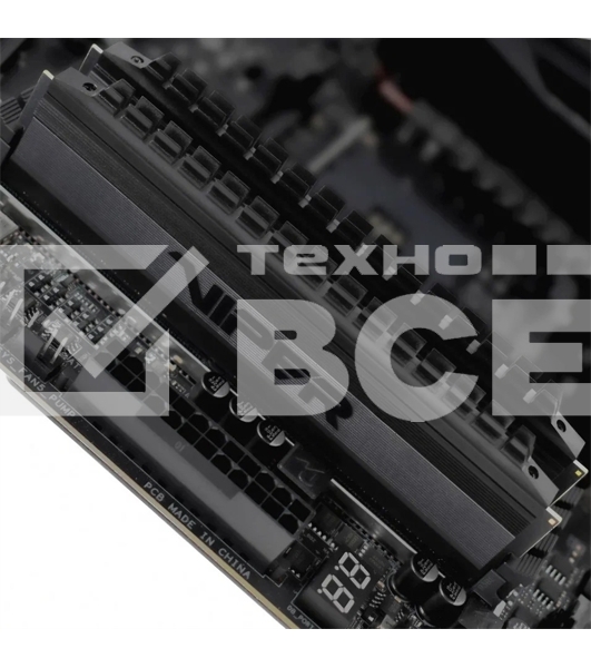 Оперативная память Patriot Viper 4 Blackout, DDR4, 16GB (2x8 GB), 3600 MHz, CL18, радиатор, чёрный