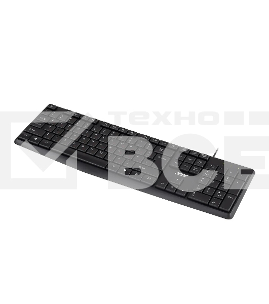 Клавиатура Acer OKW121 (ZL.KBDEE.00B) проводная, USB, черный