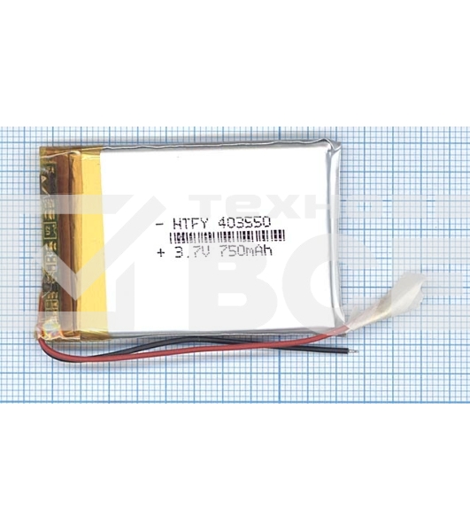 Аккумулятор Li-Pol (батарея) 4x35x50мм 2pin 3.7V/750mAh