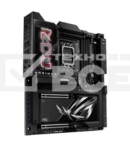Материнская плата ASUS ROG MAXIMUS Z890 EXTREME, LGA 1851, Intel Z890, 4xDDR5, 4xSATA, 4xM.2, 1xPCI-E 5.0 x16, 1xPCI-E 5.0 x8, 1xHDMI, 2xUSB-C, 2x 10Gb LAN, 5xUSB-A 3.2 Gen 2, 1xUSB-C 3.2 Gen 2x2, 2xUSB-C Thunderbolt 5, 2x3.5 мм, 7.1, E-ATX