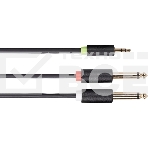 Кабель-адаптер 3.5ST(M)/2X6.35 ST(M), 3м, Telecom PRO <TAV6168-3M>, фото2