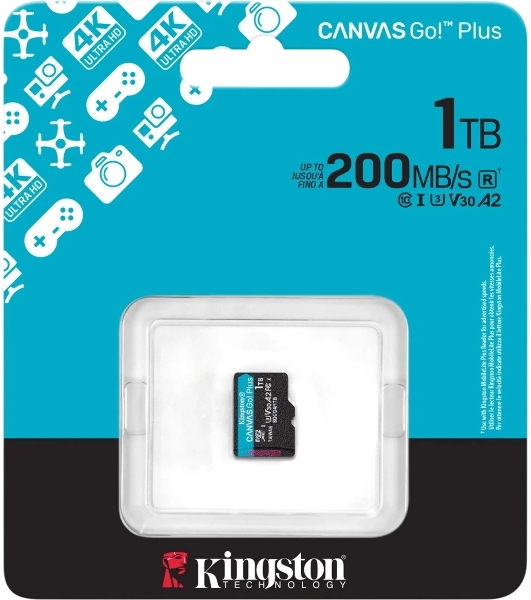Флеш карта microSDXC 1Tb Kingston SDCG4/1TbSP Canvas Go! Plus w/o adapter