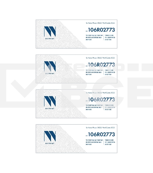 Картридж NVP совместимый NV-106R02773-SET4 для Xerox Phaser 3020/WorkCentre 3025 (1500k) (4 шт)