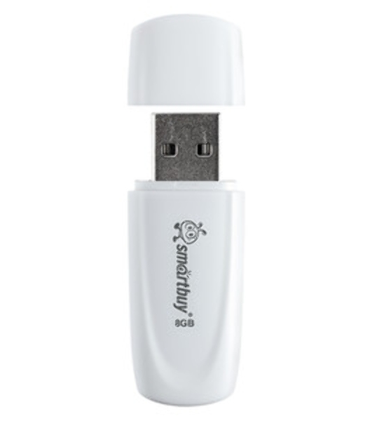 Флешка USB Smartbuy Scout Black (SB008Gb2SCK), 8Gb, USB 2.0, R/W 15/8, черный