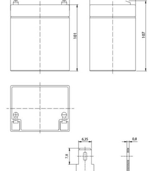 Батарея для ИБП Delta DTM 1205 (12V, 5Ah)