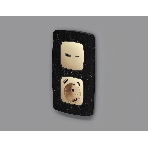 Лицевая панель OMEGA (Шампань) для электрической розетки с/з со шторками 2USB A+C QUANT OP6100, фото2