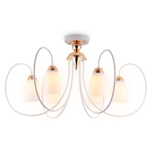 Светильник Ambrella light TR3120/6 WH/GD белый/золото E27 max 40W D850*480
