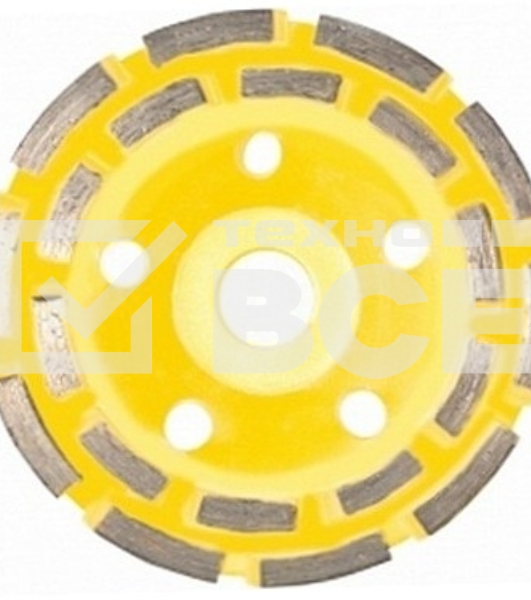 Чашка шлифовальная STAYER PROFESSIONAL 33381-125 алмазная сегментная двухрядная высота 22.2мм 125м