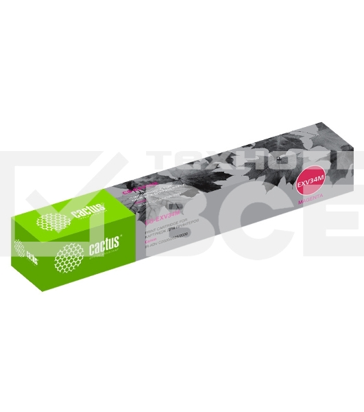 Картридж лазерный Cactus CS-EXV34M пурпурный (19000 стр.) для Canon IR Advance C2030L, C2030i, C2020L, C2020i, C2025i