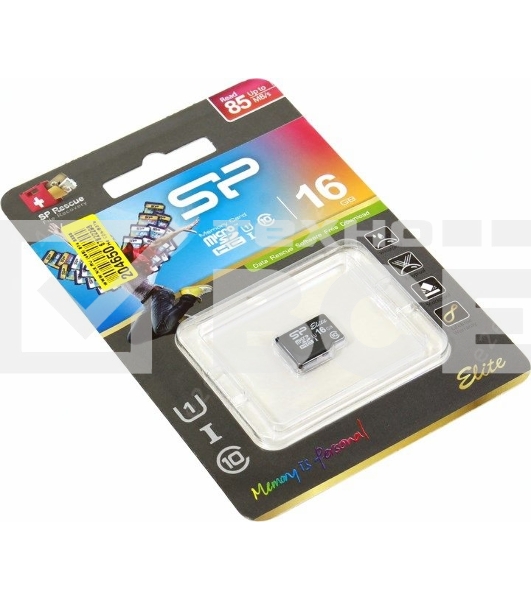 Флеш карта microSD 16GB Silicon Power Elite microSDHC Class 10 UHS-I