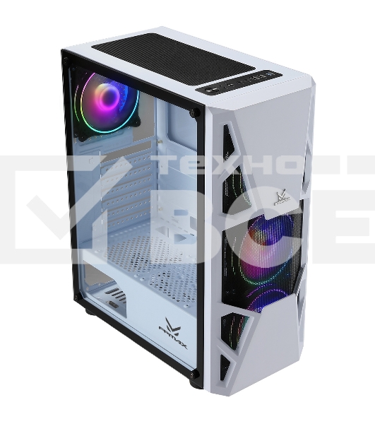 Компьютерный корпус AeroCool / Formula CL-3303W RGB белый без БП ATX 6x120mm 2xUSB2.0 1xUSB3.0 audio bott PSU