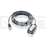 Кабель удлинитель активный(с усилителем) USB 2.0 AM/AF 5m, ATEN UE250-AT, 4 pin, опрессованный, серый, фото3