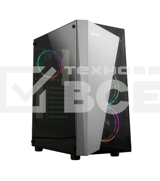 Компьютерный корпус ZALMAN S4 Plus, ATX, BLACK, WINDOW, 1x5.25
