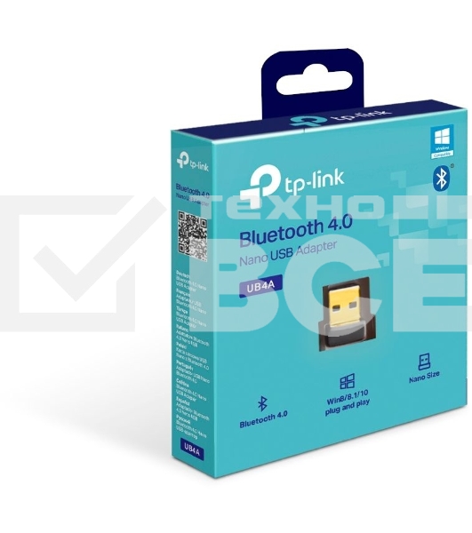 Сетевой адаптер TP-Link UB4A Bluetooth 4.0 Nano USB-адаптер, USB 2.0