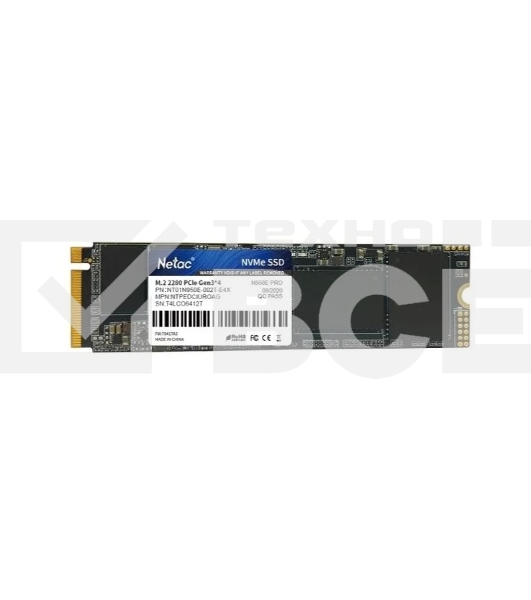 Накопитель SSD Netac N950E Pro, 2TB, PCIe 3.0 x4, M.2 2280, NVMe, R/W 3510/3148