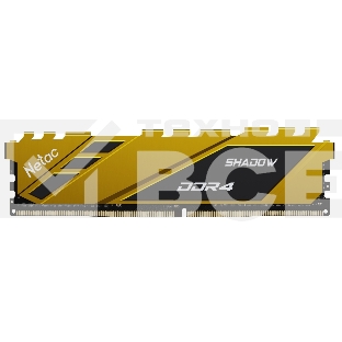 Оперативная память NETAC Shadow, DDR4, 8GB (1x8GB), 3600MHz, CL18, с радиаторами, желтый