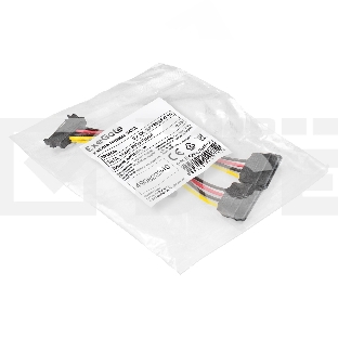Кабель питания SATA ExeGate EX-CC-SATAM2F-0.15 (15pin M/2x15pinF, 0,15м)