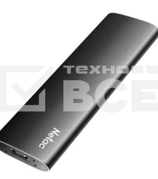 Внешний накопитель SSD Netac 500Gb Z SLIM <NT01ZSLIM-500G-32BK> (USB3.2, up to 520/480MBs, 100х29.5х9mm, Black)