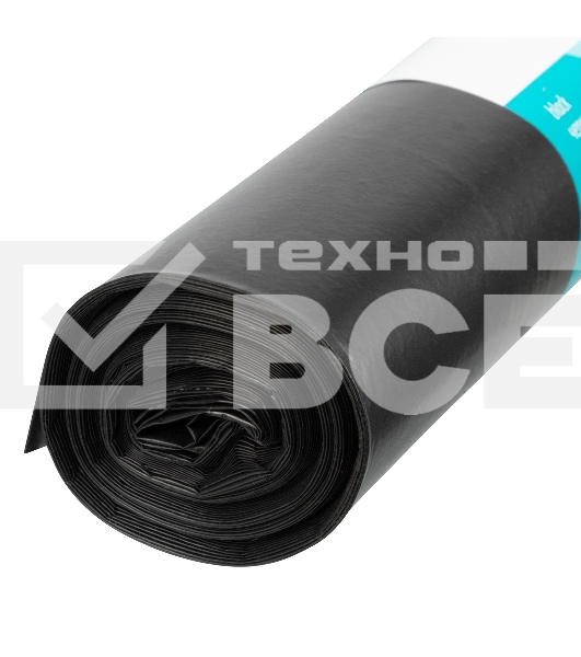 Пакеты для мусора 180 л x 10 шт. пвд особопрочные черные, длинный ролик, HomePalisad