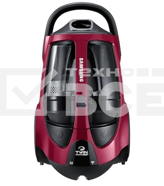 Пылесос Samsung VCC885FH3P красный, 430/2200 Вт, уборка сухая, пылесборник двойная камера 2л