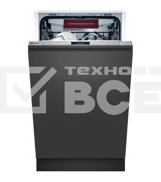 Встраиваемая посудомоечная машина NEFF S855EMX16E, серебристый, 44.8 см, 10 компл., 44 дБ, класс A