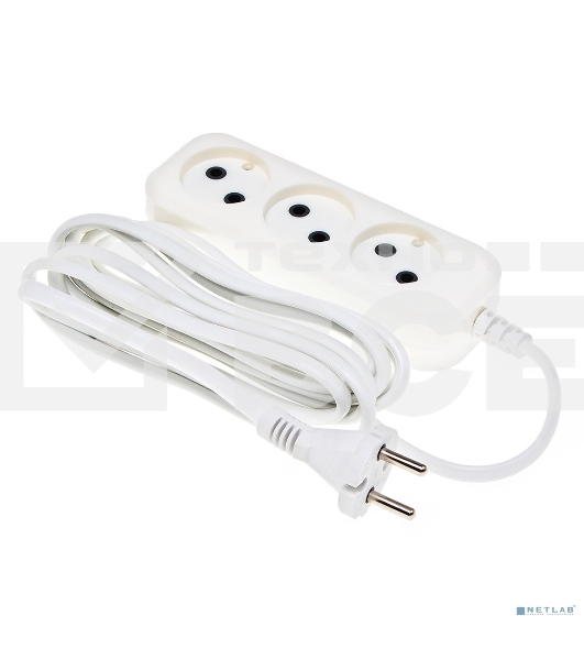 Сетевой удлинитель Buro BU-PSL3.3/W 3м (3 розетки) белый (пакет ПЭ)