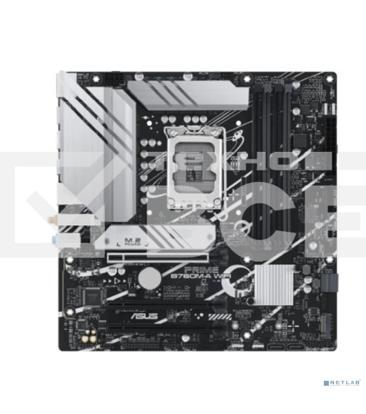 Материнская плата ASUS PRIME B760M-A WIFI, LGA 1700, Intel B760, 4xDDR5, 4xSATA, 2xM.2, 1xPCIe 4.0 x16, 1xPCIe 4.0 x4, 1xPCIe 4.0 x1, 2xHDMI, 1xDP, 1x 2.5Gb LAN, 2xUSB-A 3.2 Gen 2, 4xUSB-A 2.0, 3x3.5 мм, 7.1, mATX