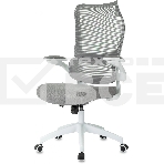 Кресло руководителя Бюрократ Sigma WH 1 серый, сетка/ткань, крестов. пластик, пластик белый, фото14