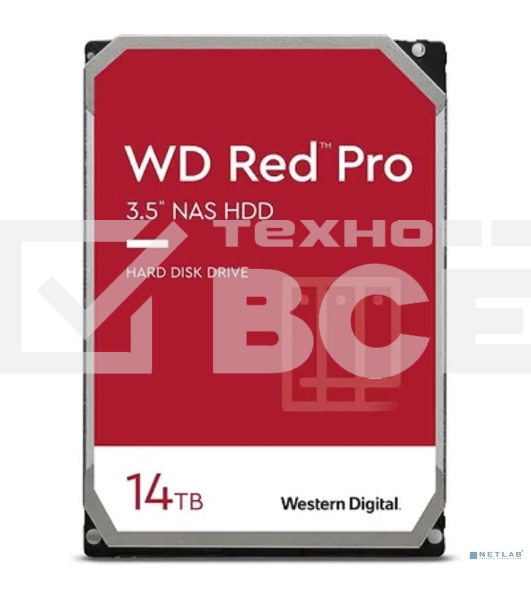Жесткий диск WD SATA-III 14TB WD142KFGX NAS Red Pro (7200rpm) 512Mb 3.5