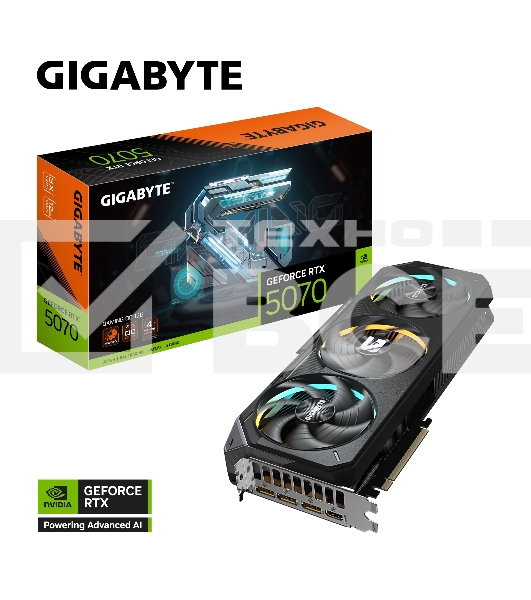 Видеокарта Gigabyte PCI-E GV-N5070GAMING OC-12GD 1.0 NVIDIA GeForce RTX 5070 12Gb 192bit GDDR7 2805/28000 HDMIx1 DPx3 HDCP Ret