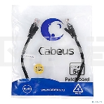 Шнур комм. Cabeus, Cat.5e, неэкр., U/UTP, RJ45/RJ45, LSZH, AWG24, 0.3м, черный, фото 1
