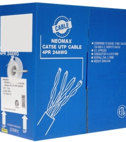 Кабель NEOMAX NM10101 Кабель UTP cat.5e 4 пары (305 м) 0.51 мм Taiwan (200 Mhz)